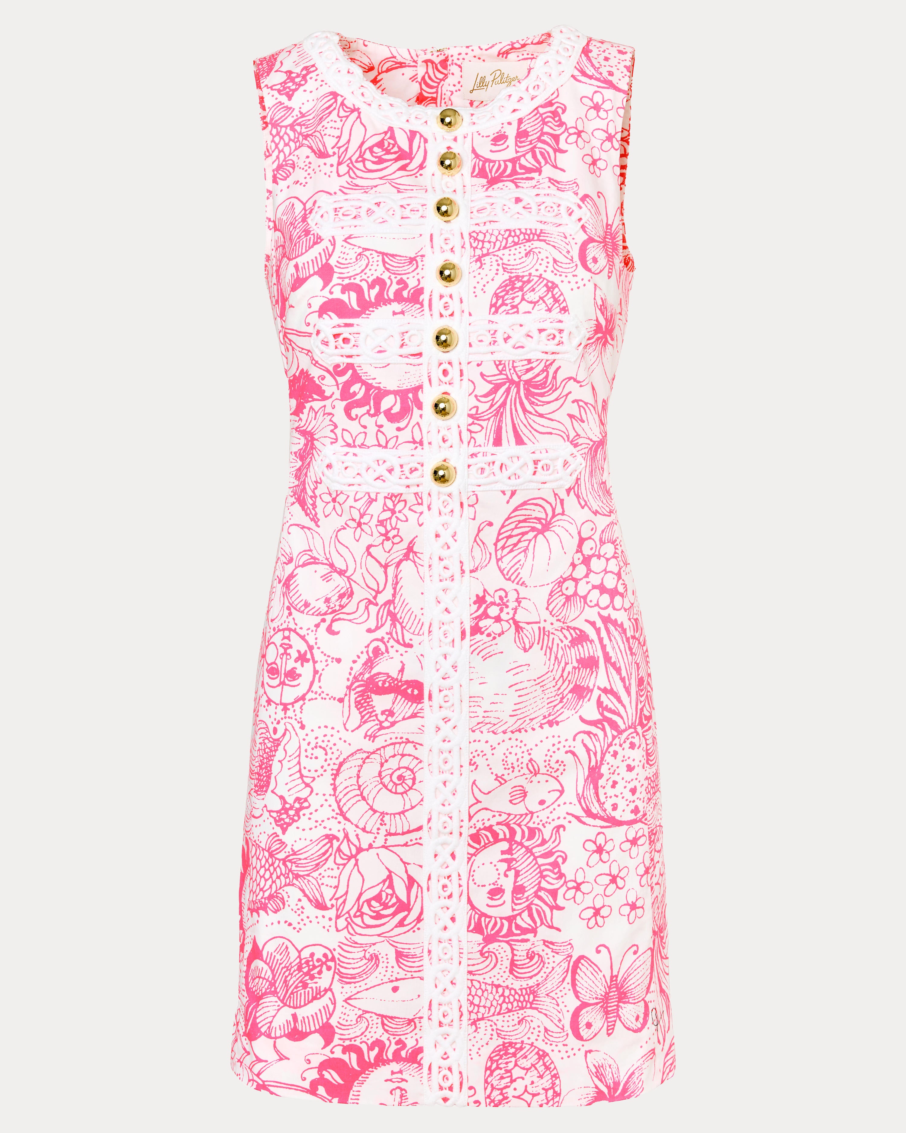 Lilly Pulitzer | Wister Stretch Shift Dress - Cherry Blossom Pink Fleur De Lilly