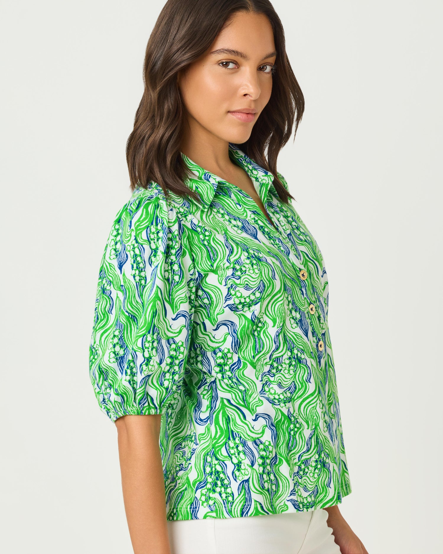 Lilly Pulitzer | Bingley Knit Top - Putting Green Lilly Of The Valley