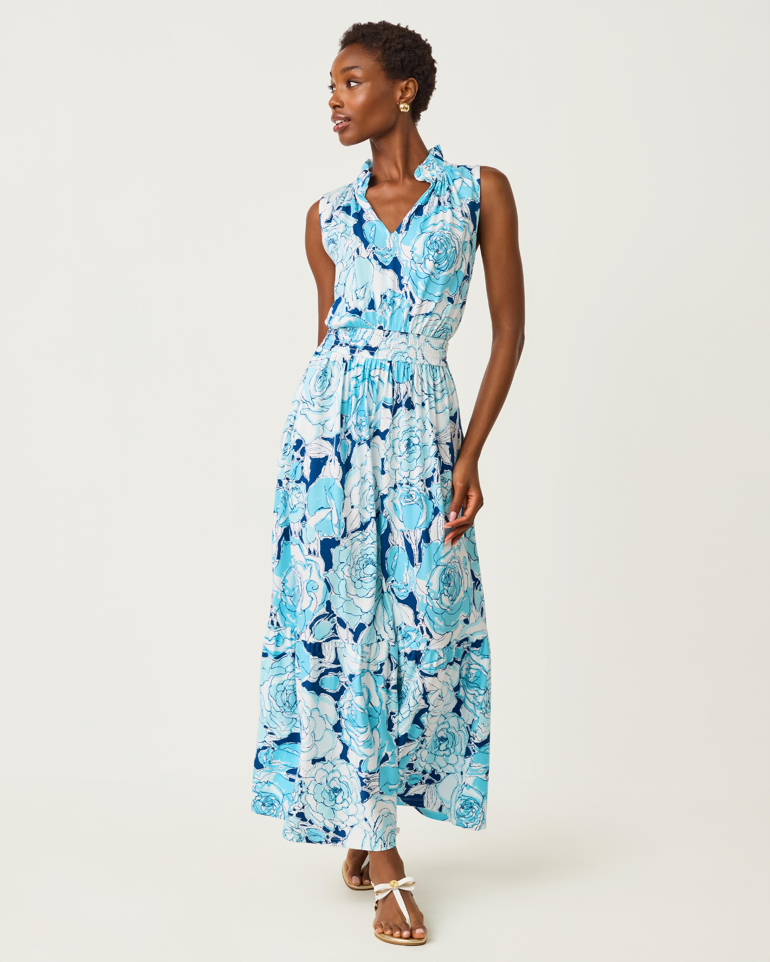 Amiria Maxi Dress - Capri Blue Rosanna