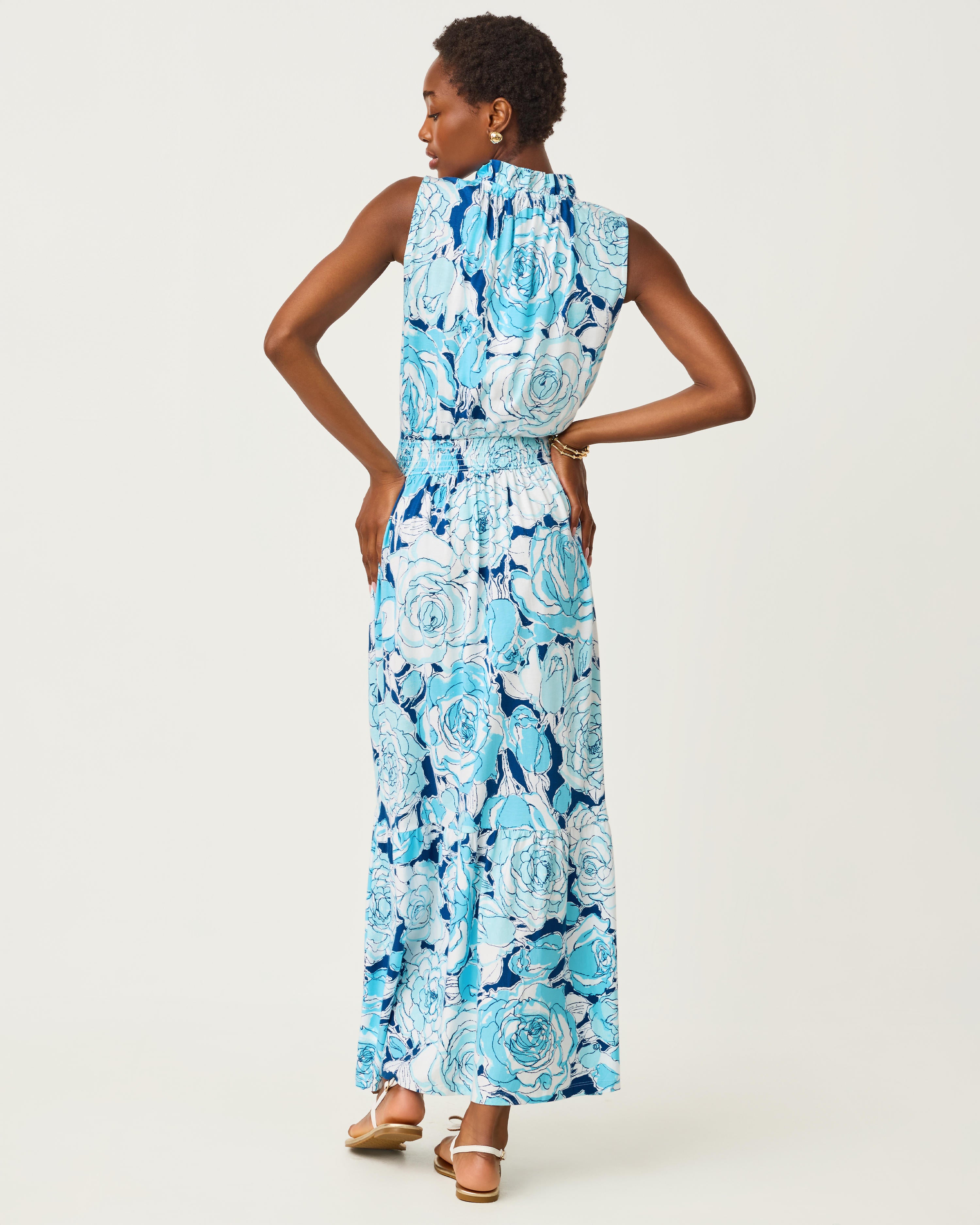 Amiria Maxi Dress - Capri Blue Rosanna