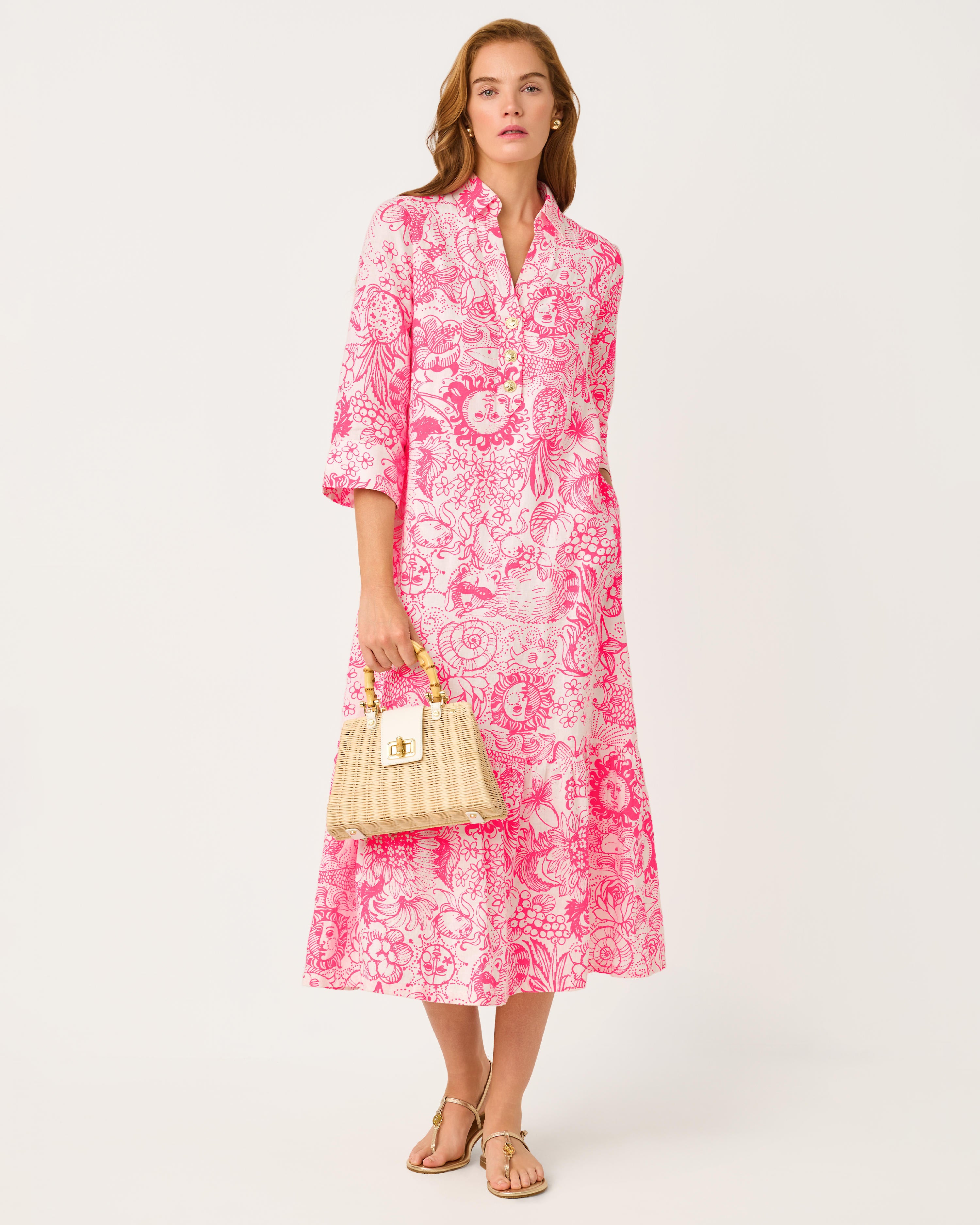 Lilly Pulitzer | Alora Maxi Dress - Cherry Blossom Pink Fleur De Lilly