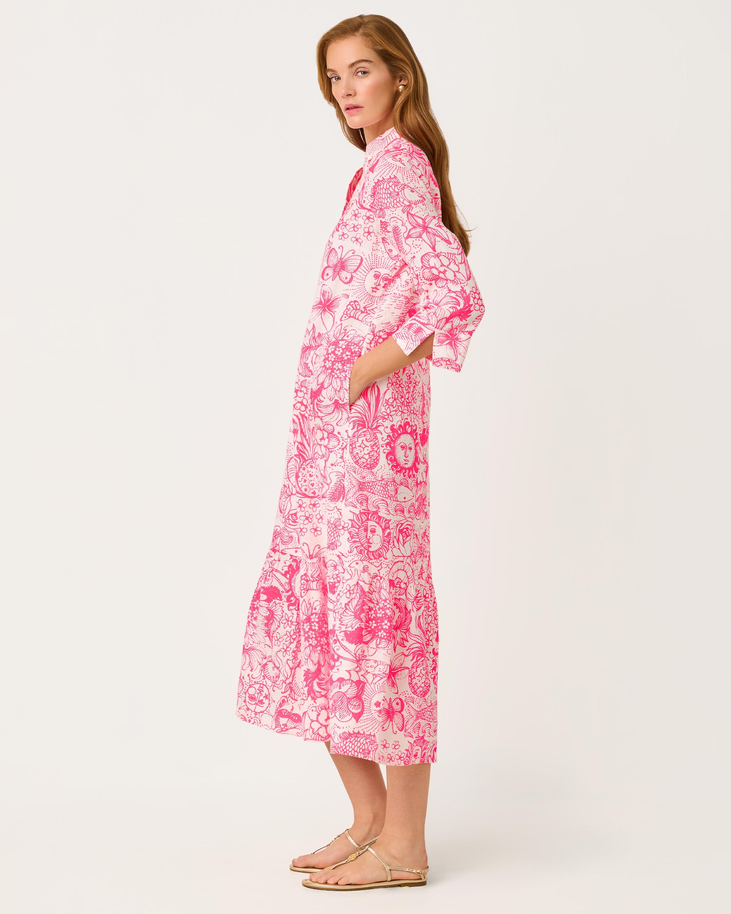 Lilly Pulitzer | Alora Maxi Dress - Cherry Blossom Pink Fleur De Lilly