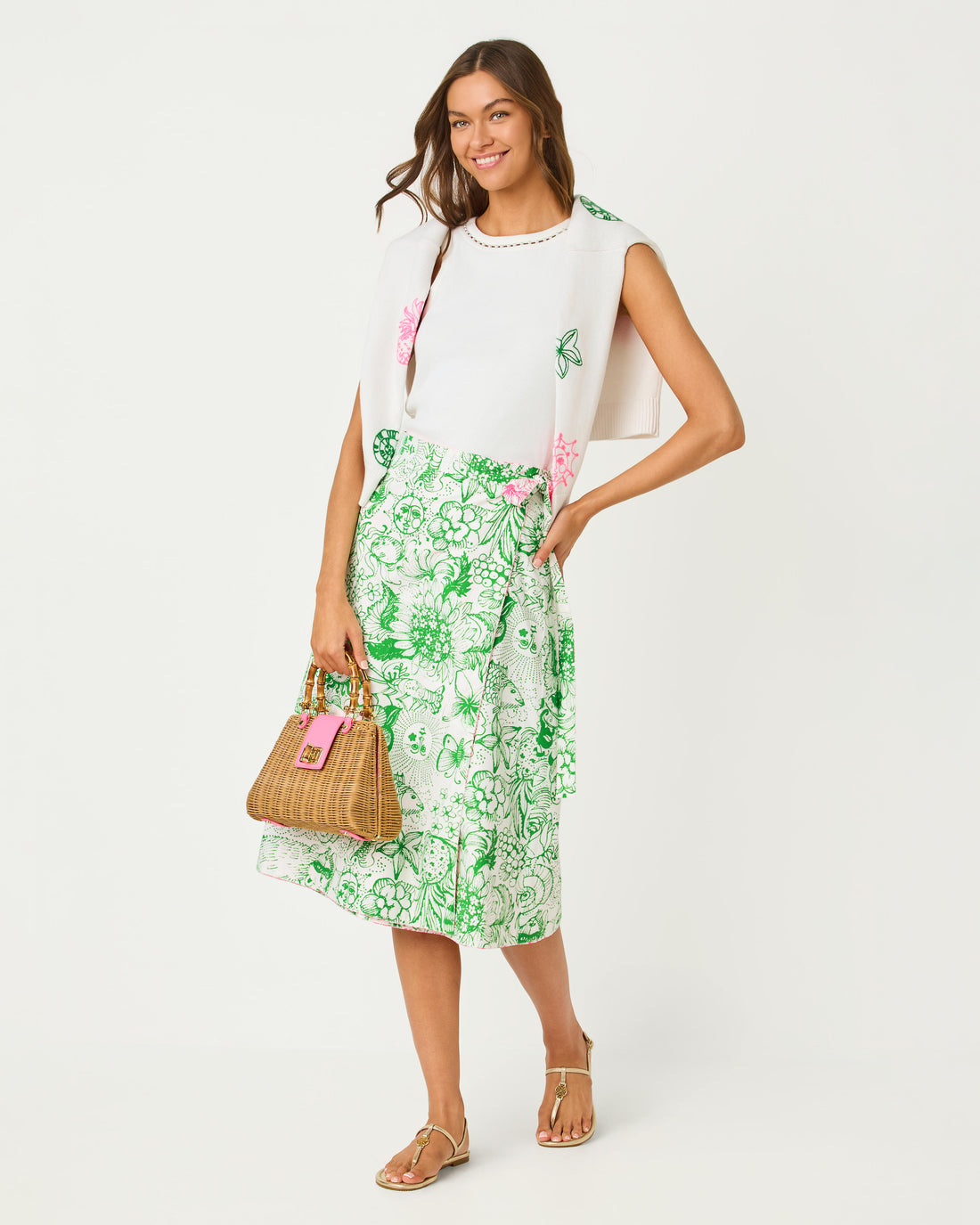 Lilly Pulitzer | Constance Reversible Midi Wrap Skirt