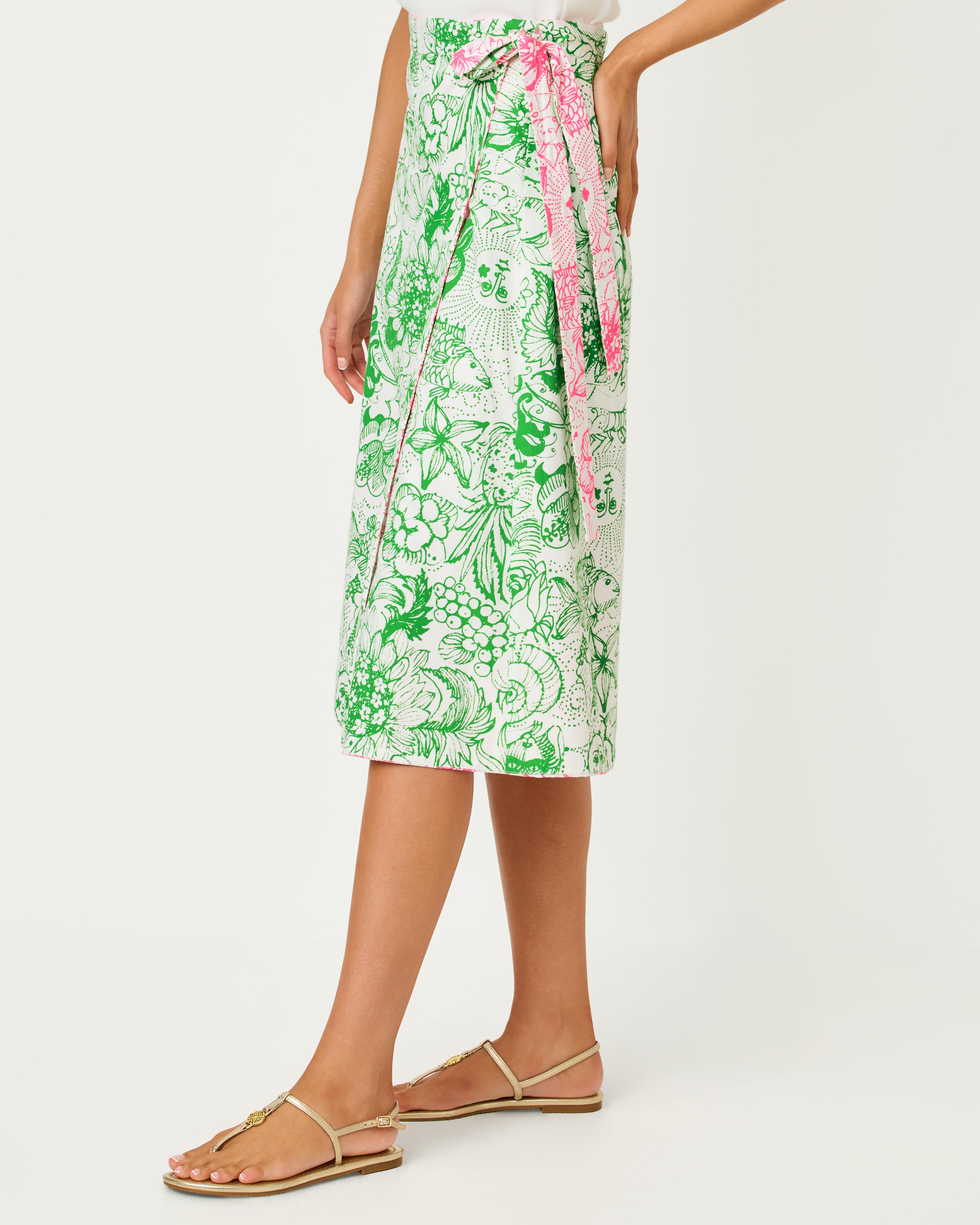 Constance Reversible Midi Wrap Skirt