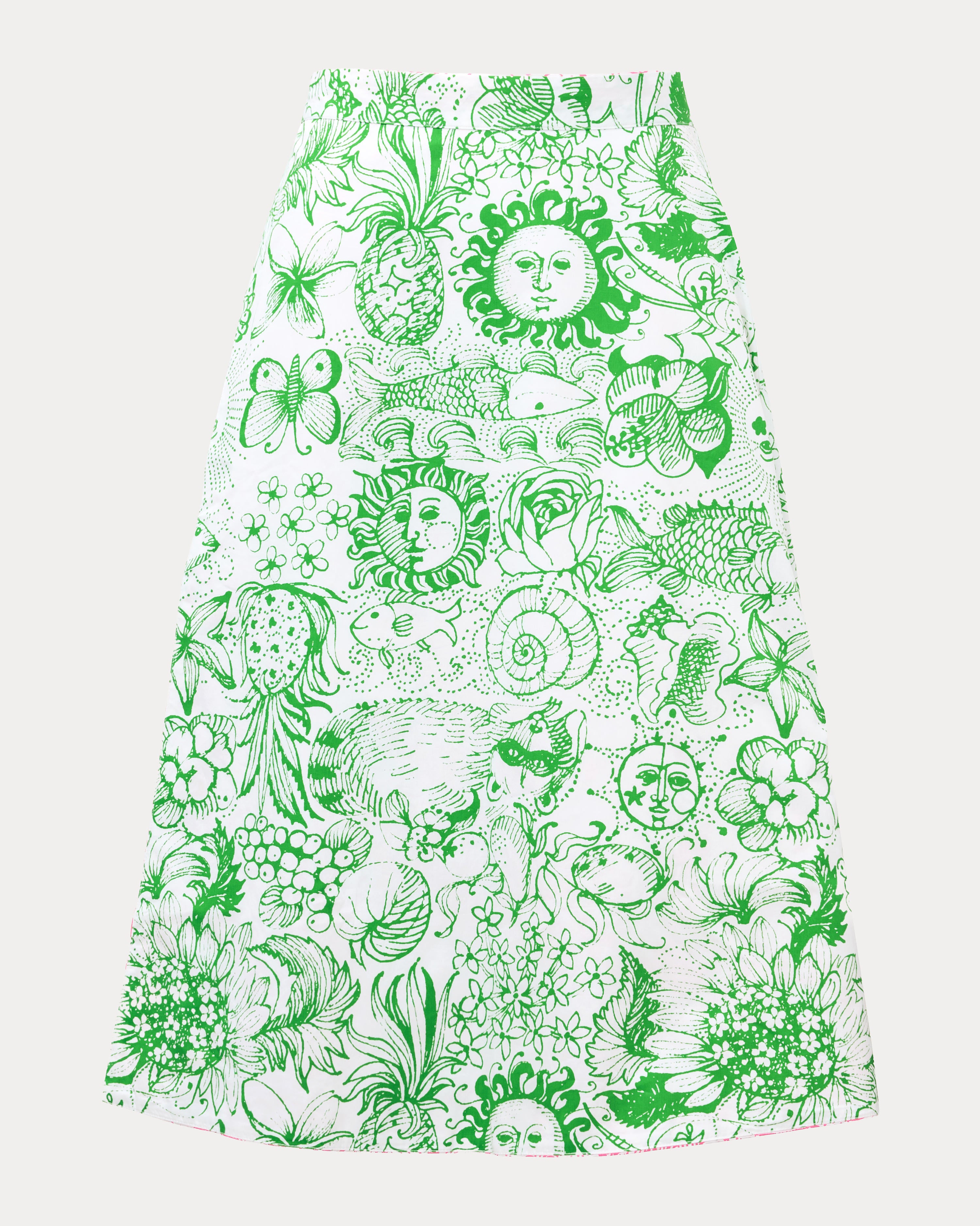 Constance Reversible Midi Wrap Skirt