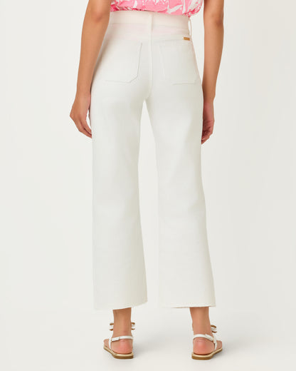 Harleen High Rise Crop Jean - Resort White
