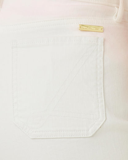 Harleen High Rise Crop Jean - Resort White
