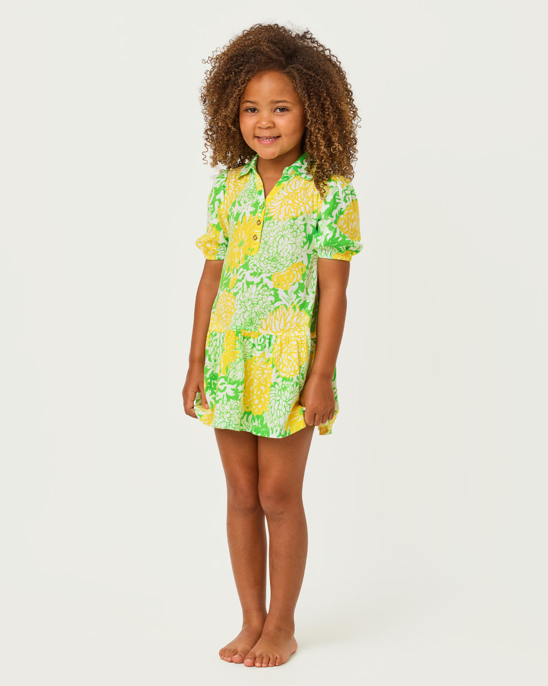 Girls Mini Bingley Dress - Crocodile Green Mumbo Jumbo