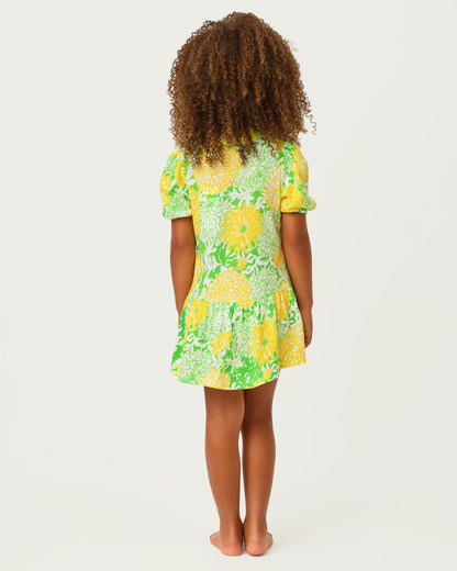 Girls Mini Bingley Dress - Crocodile Green Mumbo Jumbo