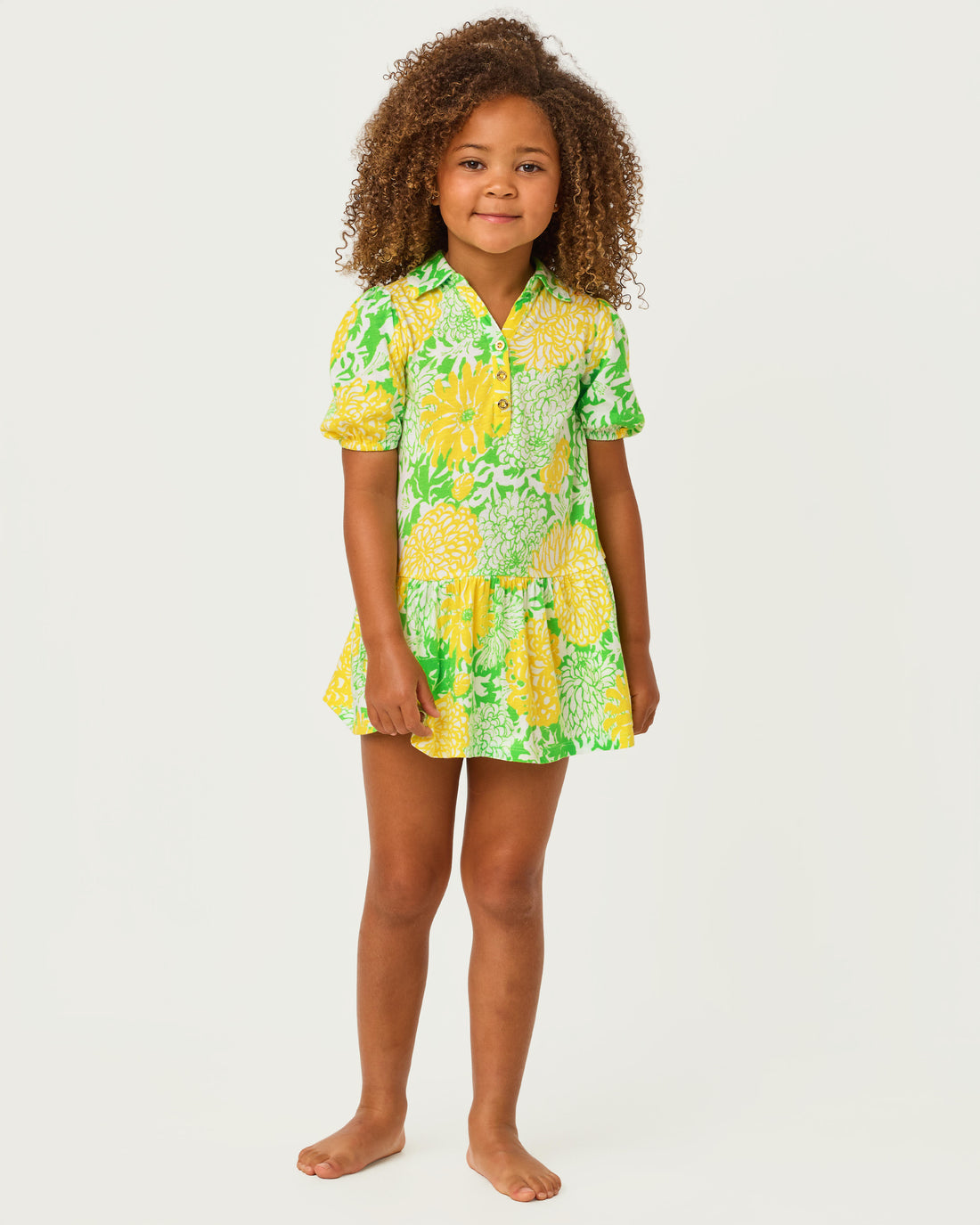 Girls Mini Bingley Dress - Crocodile Green Mumbo Jumbo
