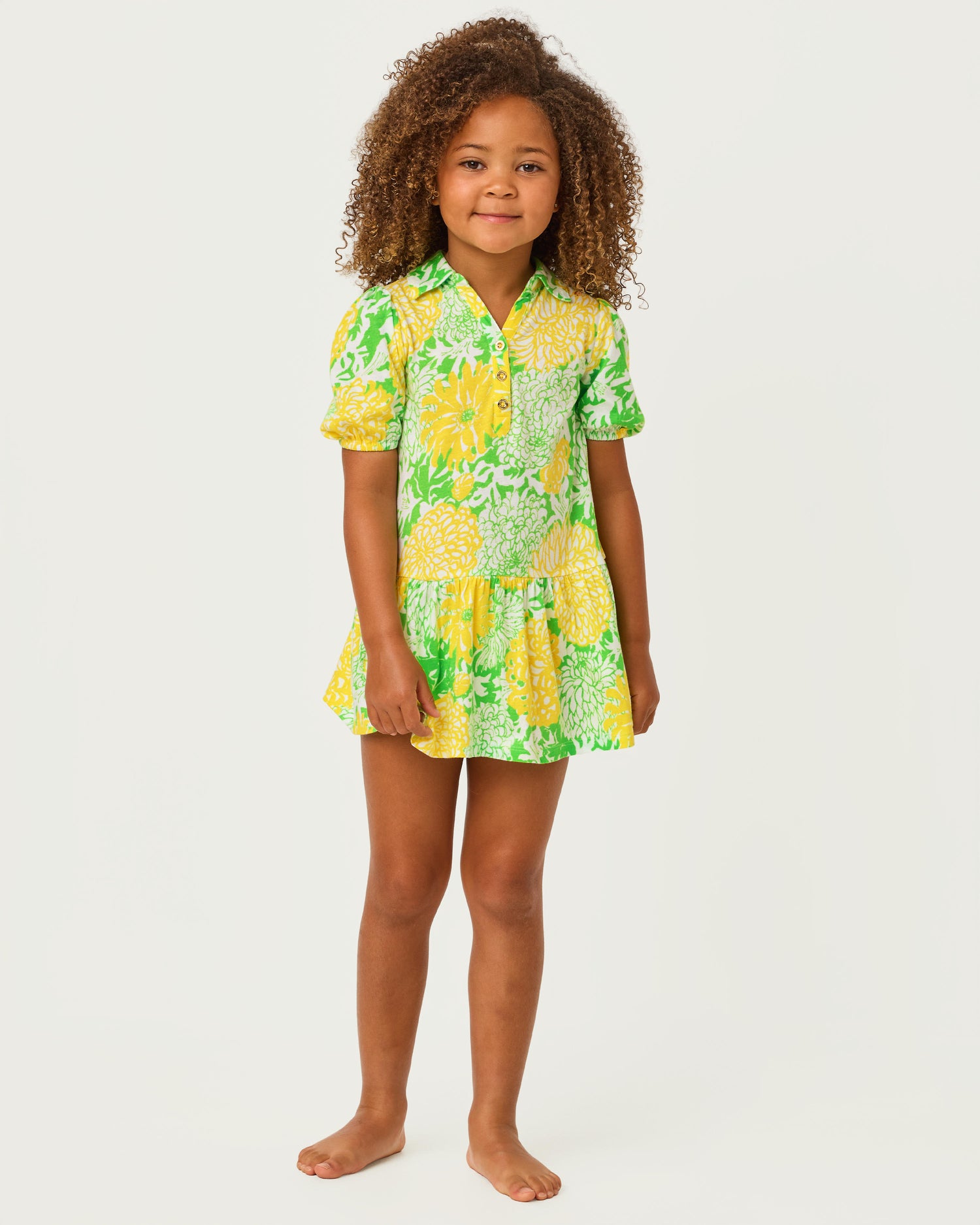 Girls Mini Bingley Dress - Crocodile Green Mumbo Jumbo