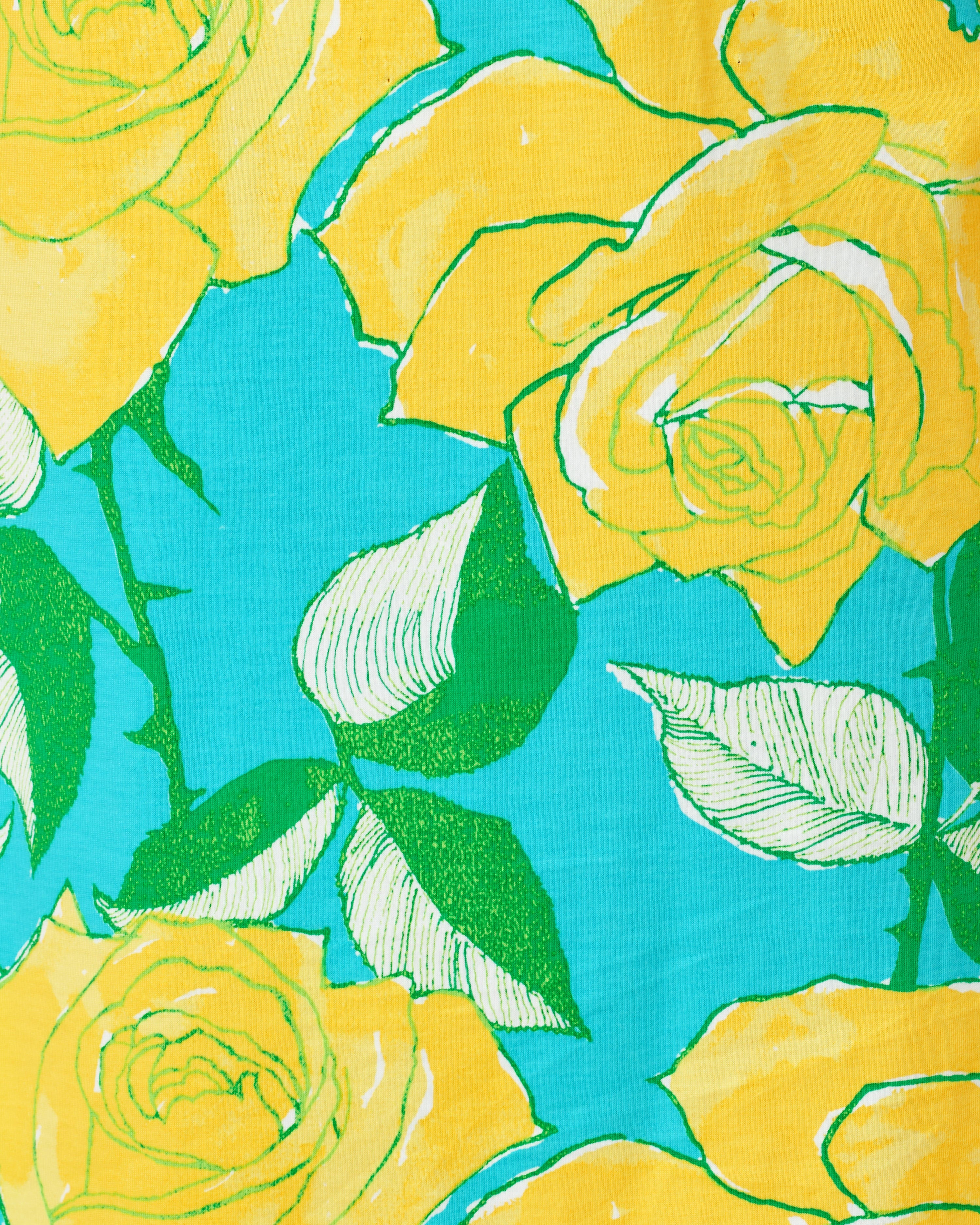 Cody Short Sleeve Dress - Blue Curacao Rose Bud