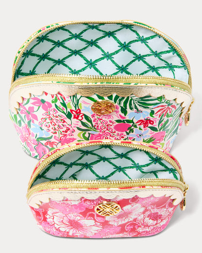 Lilly Pulitzer | Scallop Pouch Set, Glowing Gardens