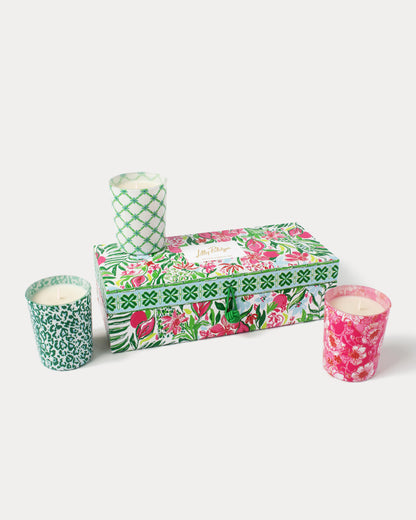 Lilly Pultizer | Votive Candle Set, Glowing Gardens
