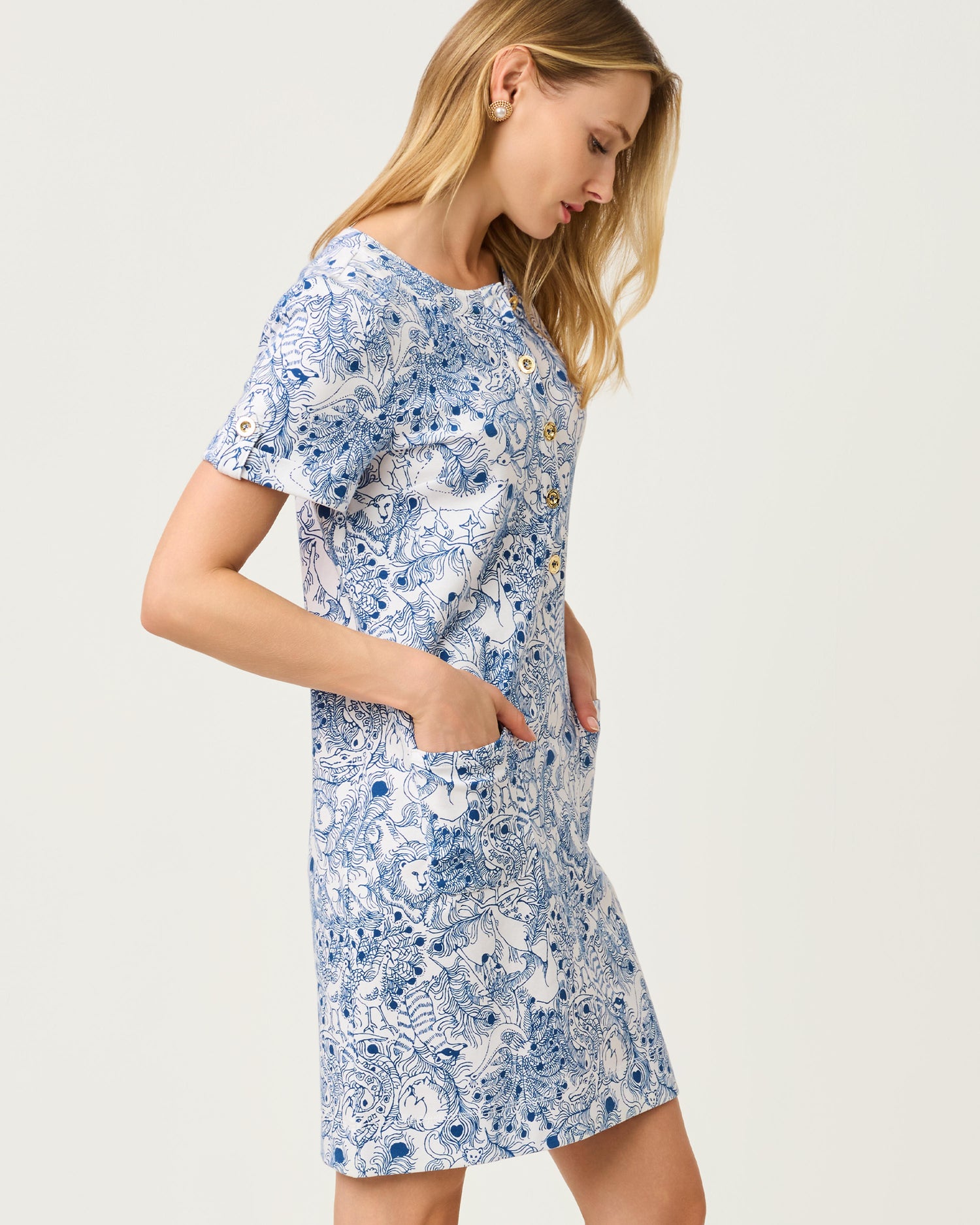 Lilly Pulitzer | Cameron Dress - Starlight Navy Zoology