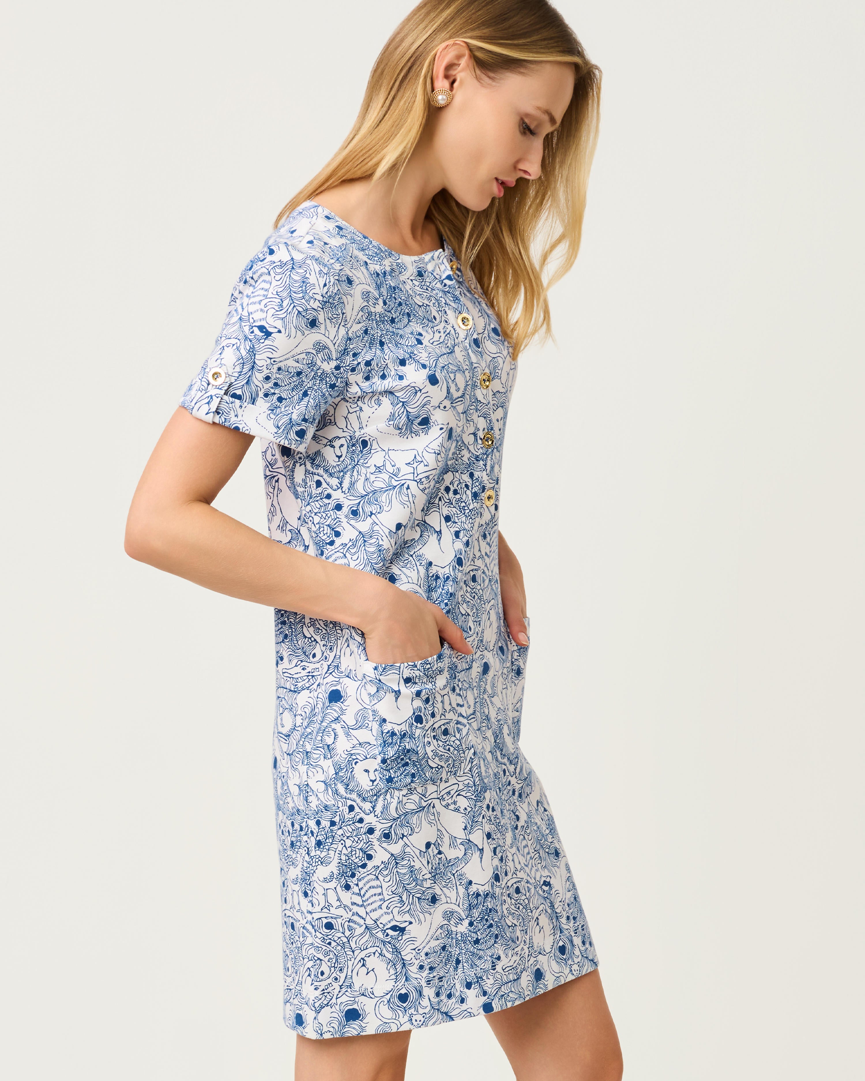 Lilly Pulitzer | Cameron Dress - Starlight Navy Zoology