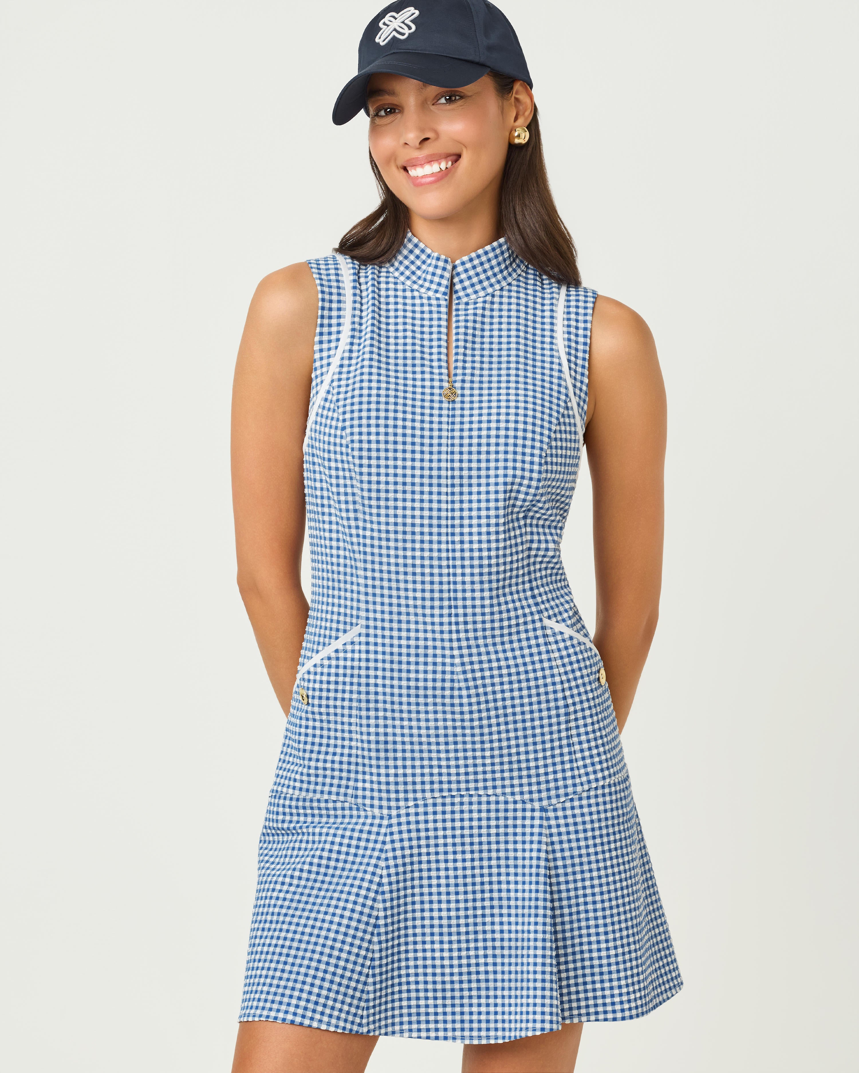 Kathy Upf 50+ Flounce Dress - Starlight Navy Mini Performance