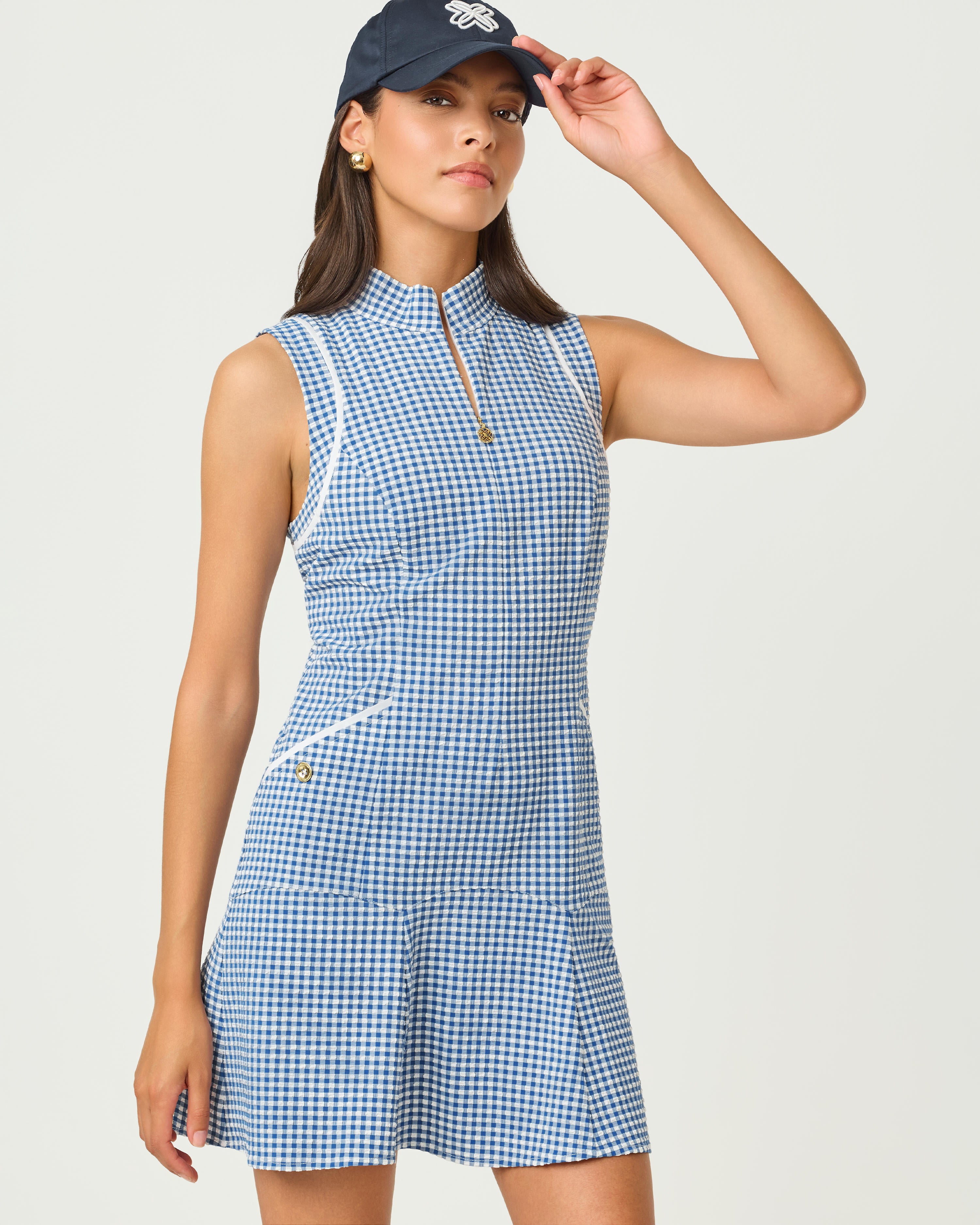 Kathy Upf 50+ Flounce Dress - Starlight Navy Mini Performance