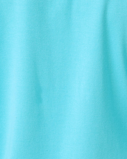 Ronson Eyelet Knit Top - Capri Blue