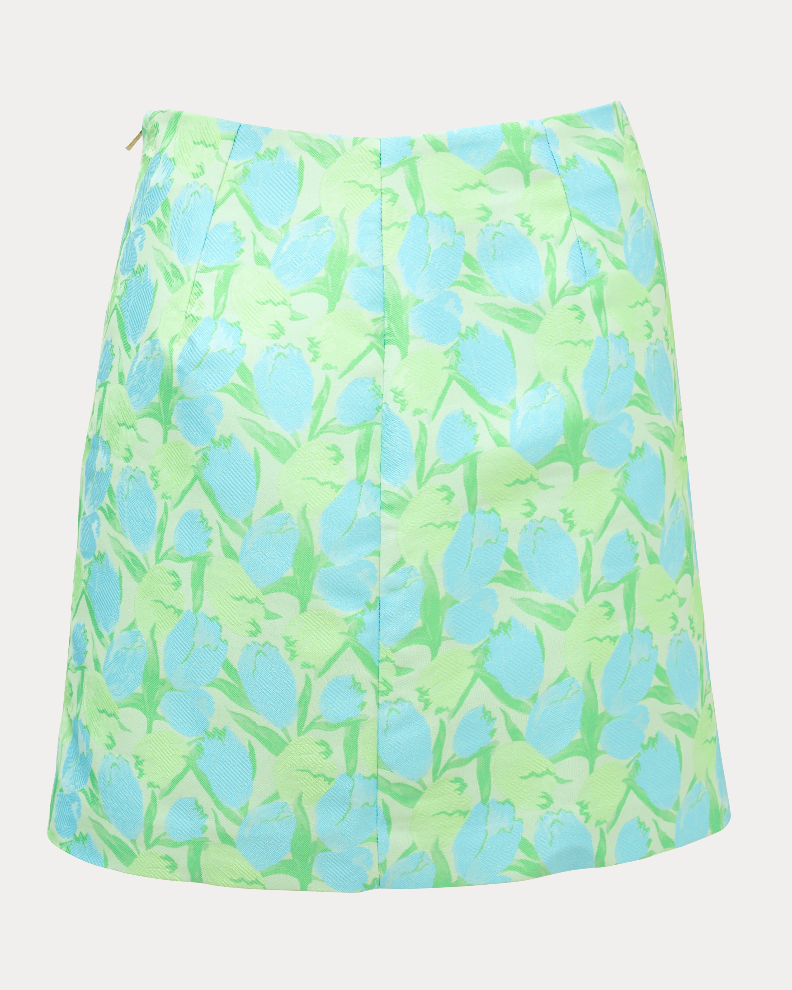 Kels Mini Skirt - Capri Blue Tulip Tango
