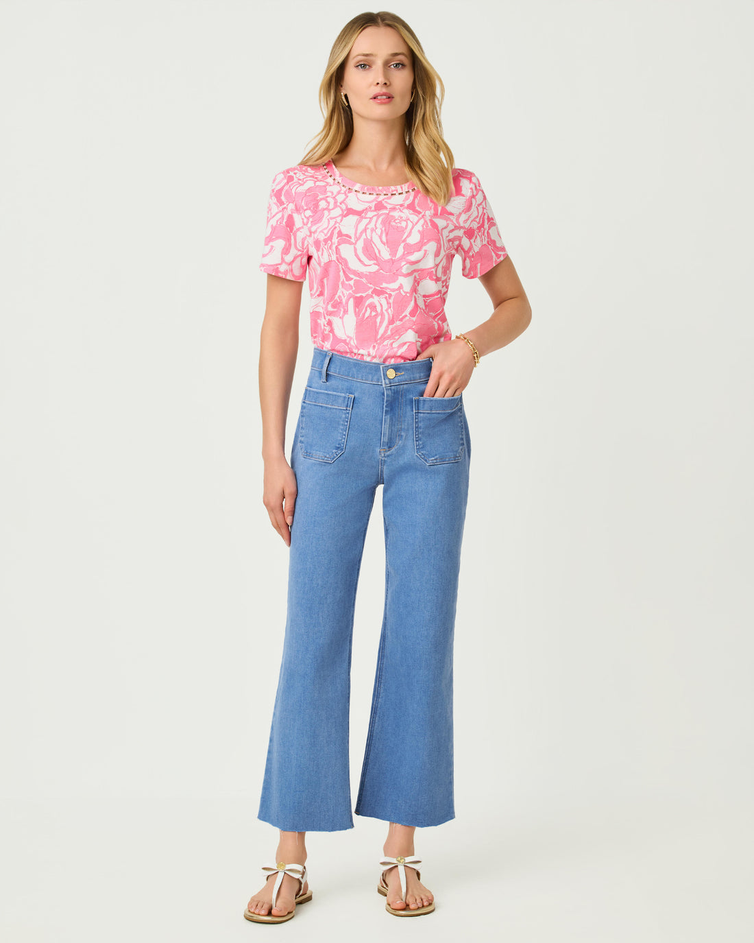 Lilly Pulitzer | 27" Harleen High Rise Crop Jean - Rosanna Wash