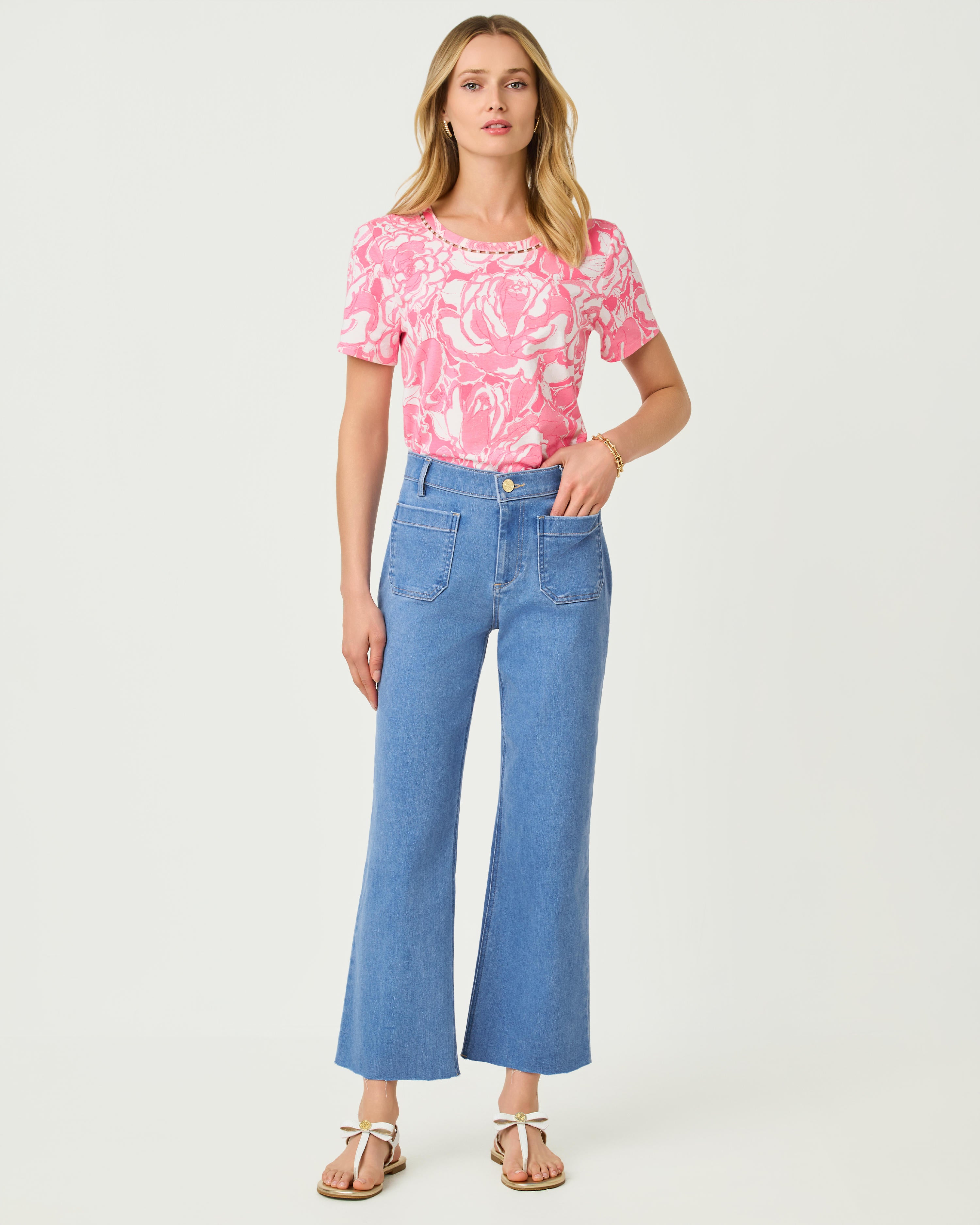 27" Harleen High Rise Crop Jean - Rosanna Wash