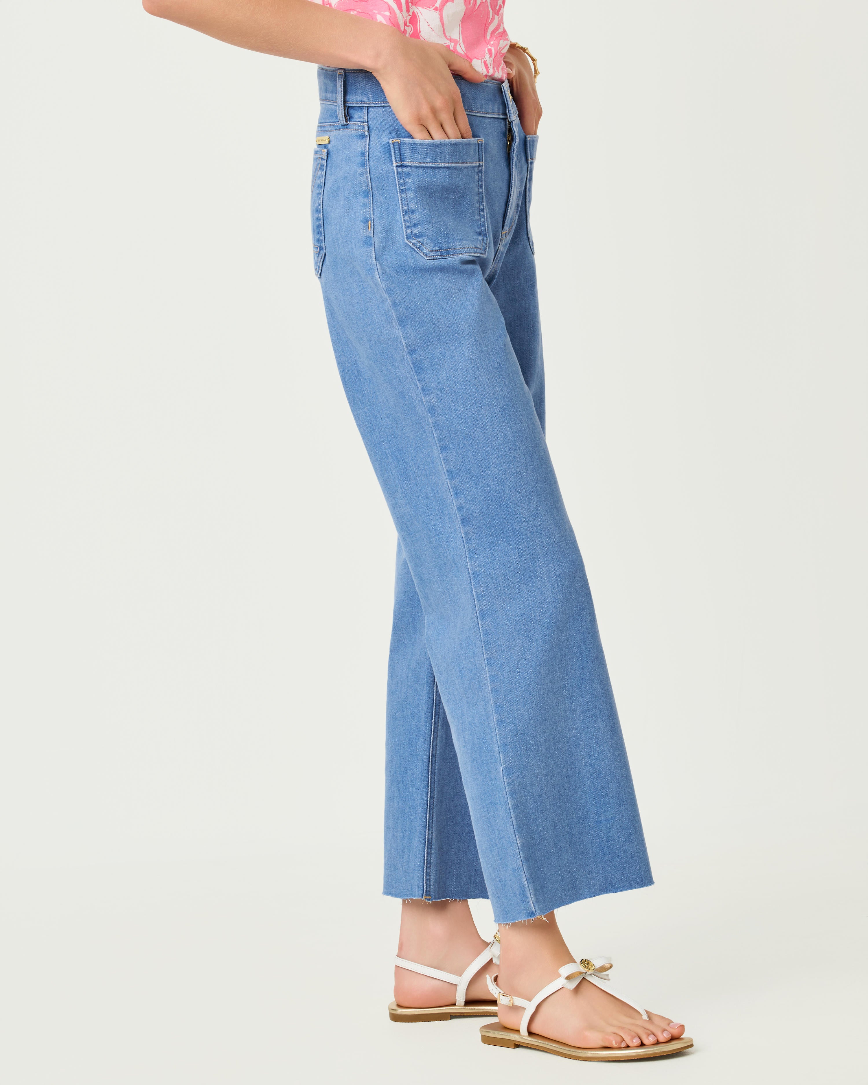 27" Harleen High Rise Crop Jean - Rosanna Wash