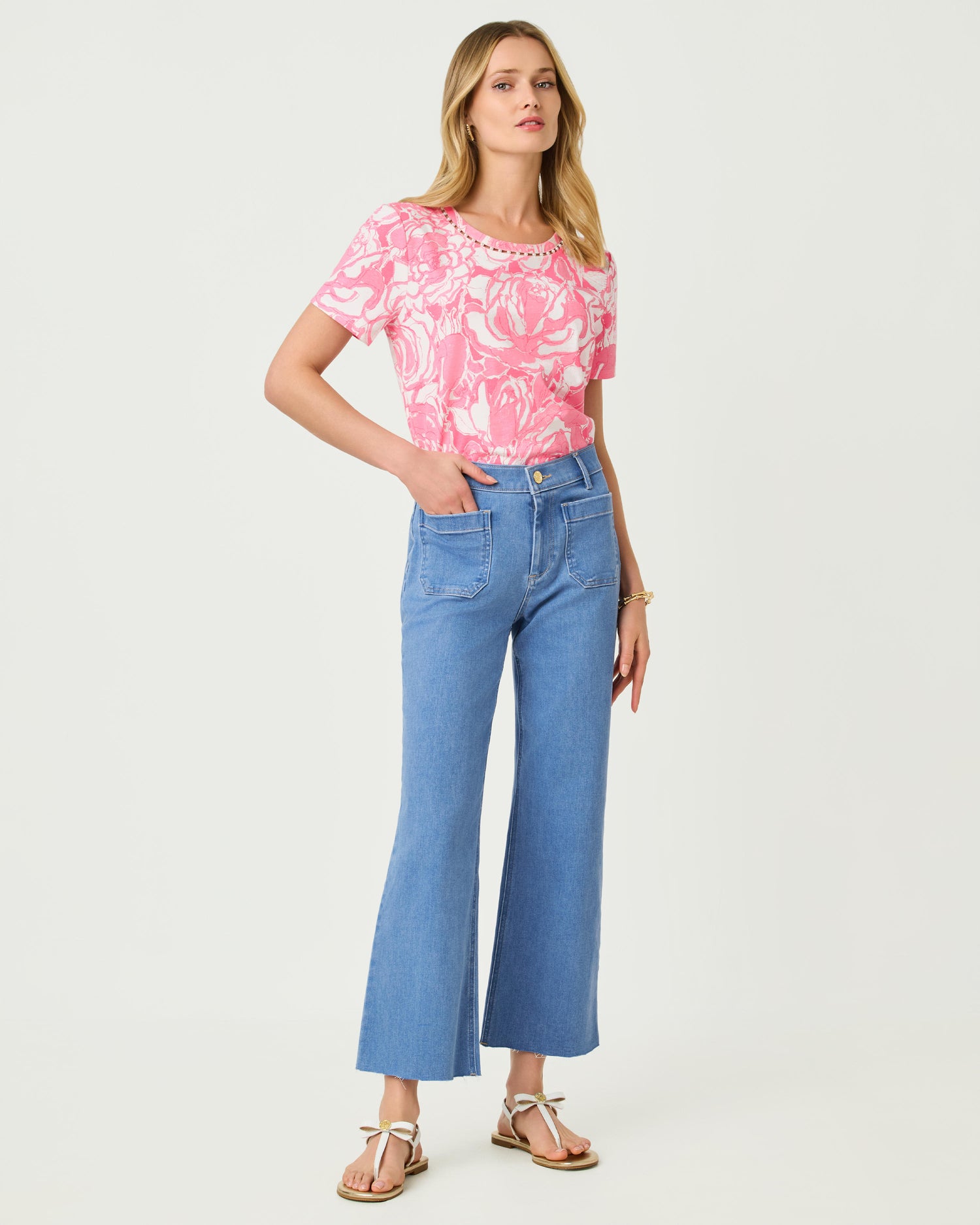 Lilly Pulitzer | 27" Harleen High Rise Crop Jean - Rosanna Wash