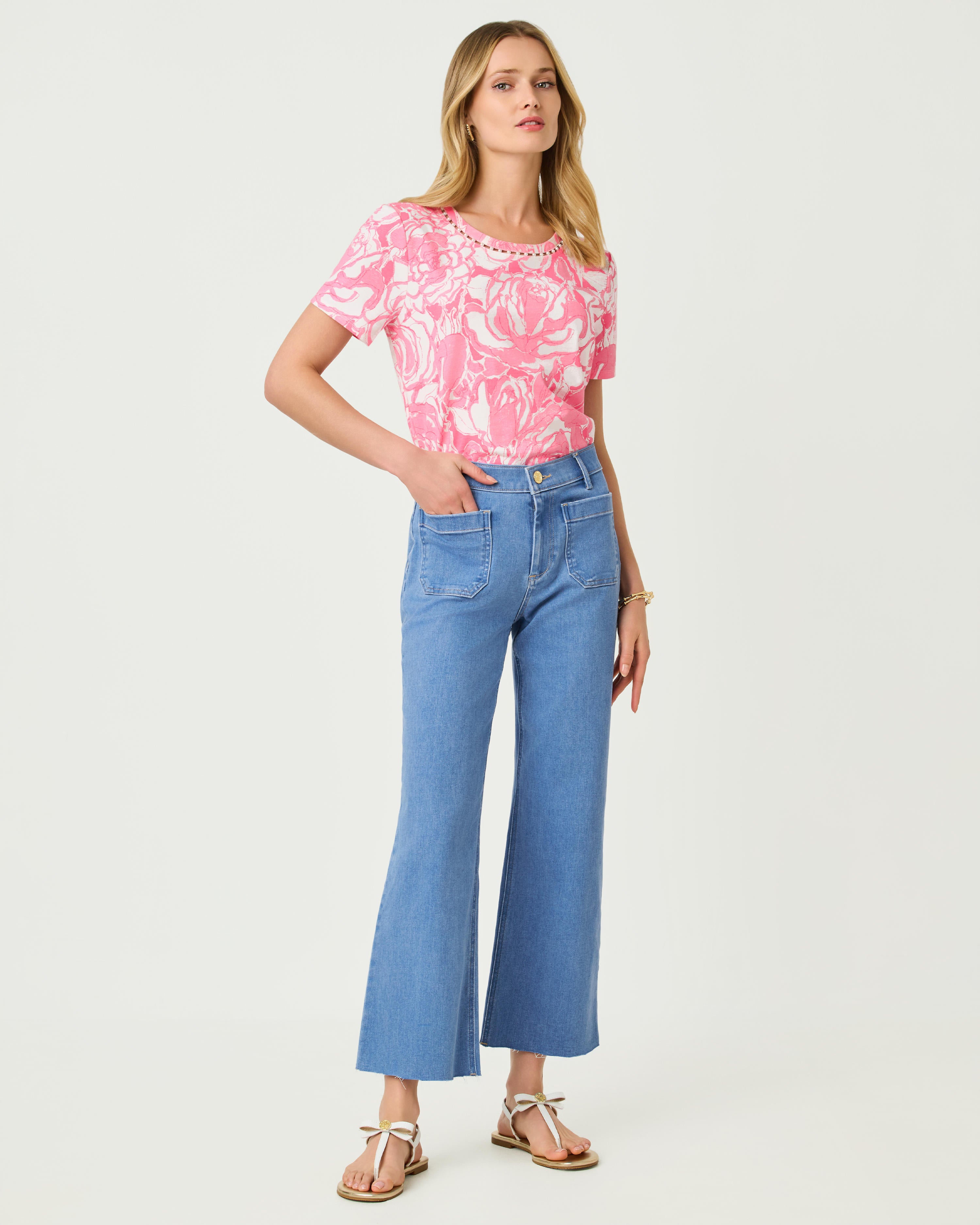 27" Harleen High Rise Crop Jean - Rosanna Wash