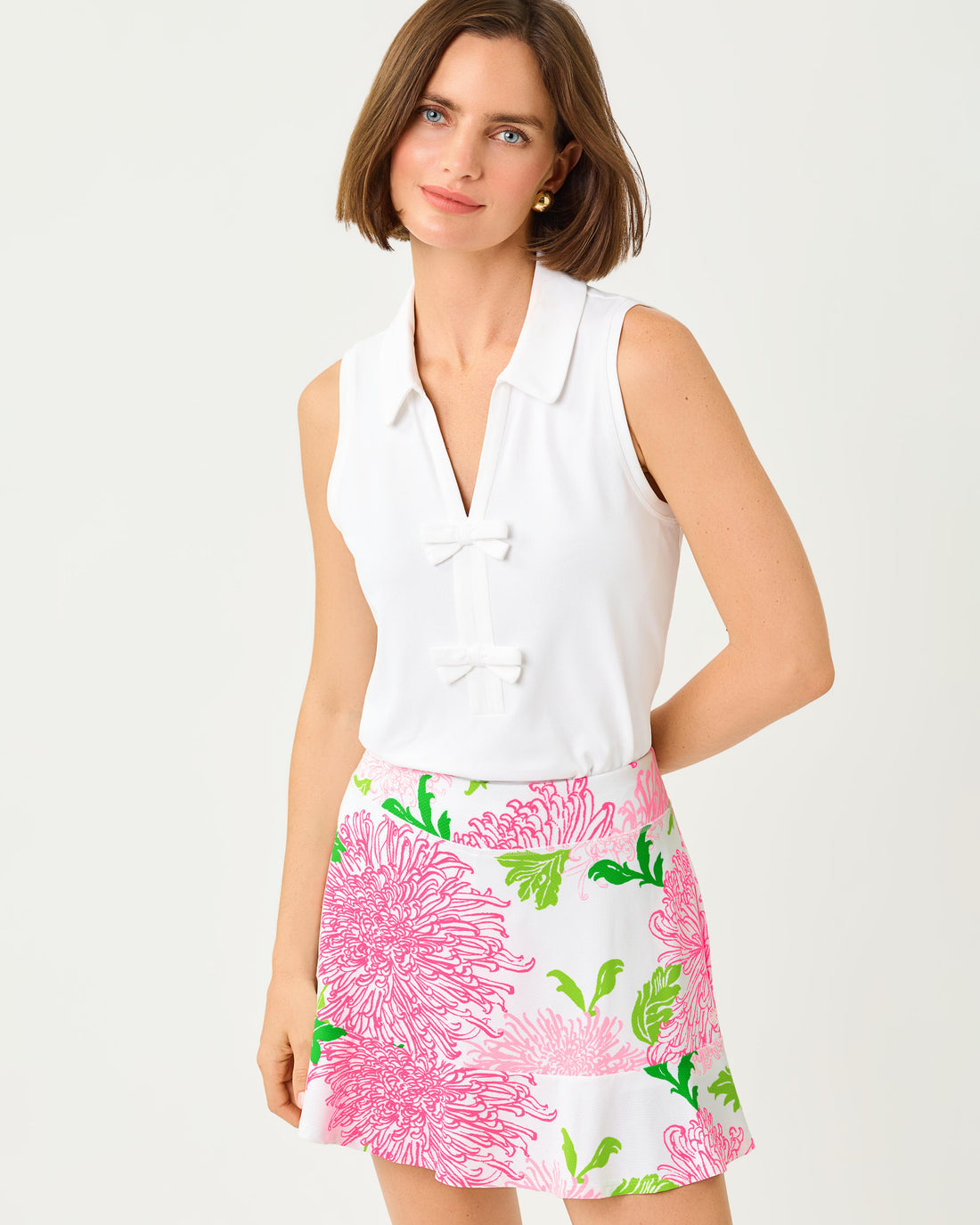 Frida Sleeveless Bow Polo