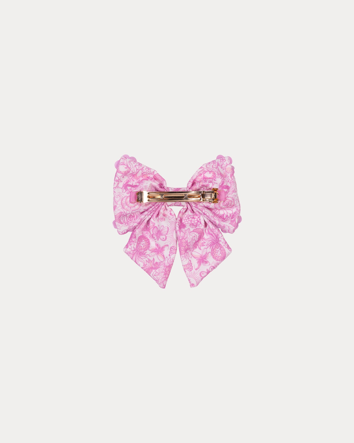 Girls Embellished Bow Barrett - Cherry Blossom Pink Fleur De Lilly