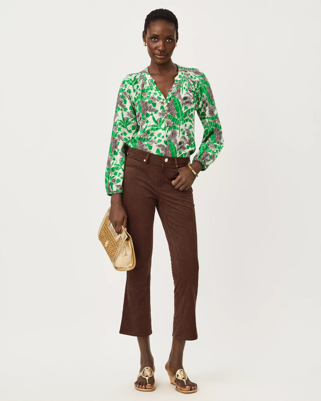 28" Annet Crop Flare Knit Microsuede Pant