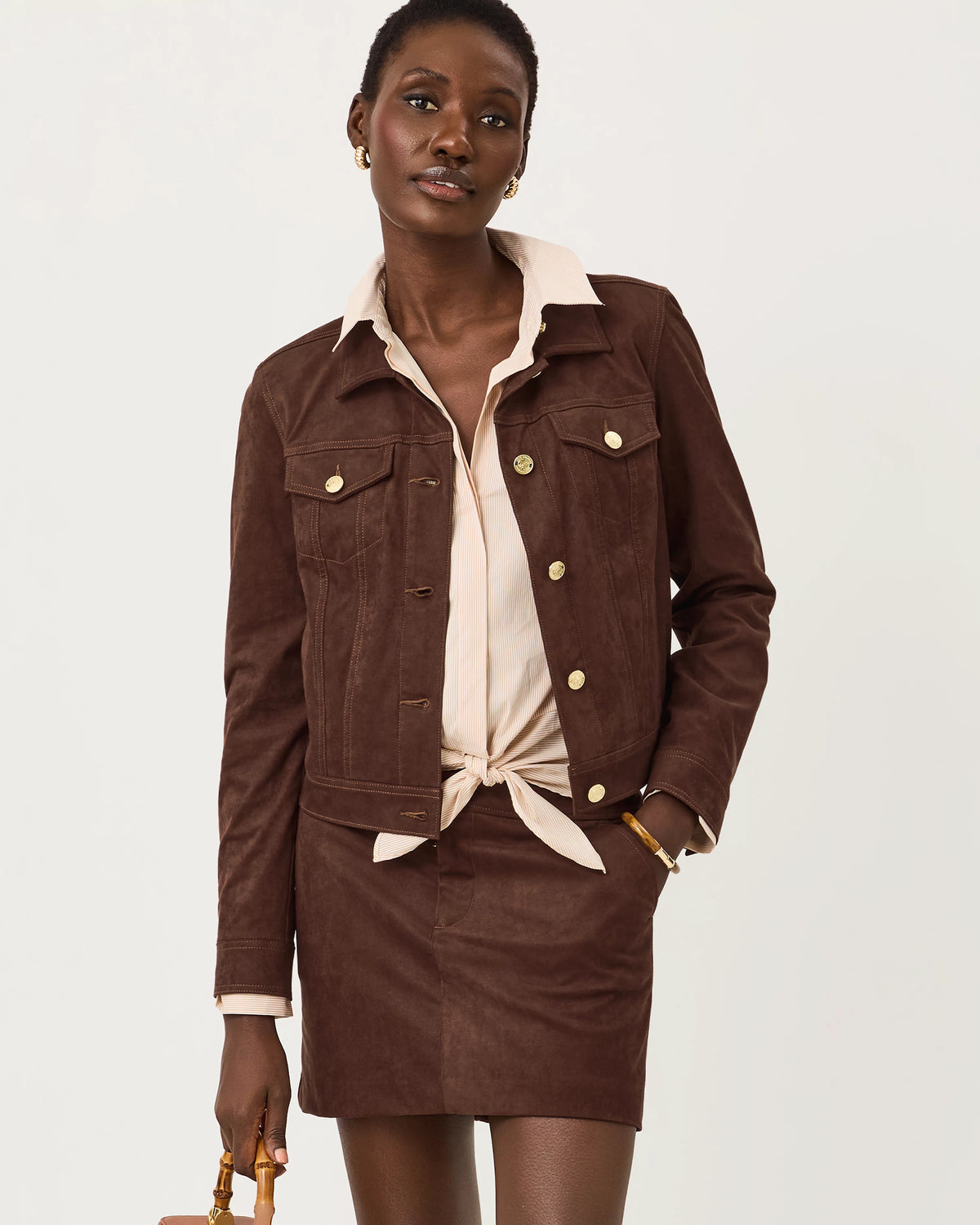 Seaspray Knit Microsuede Jacket