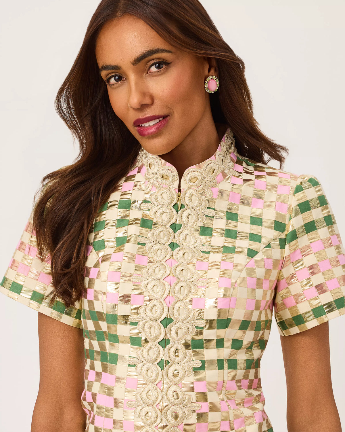 Carty Jacquard Shift Dress