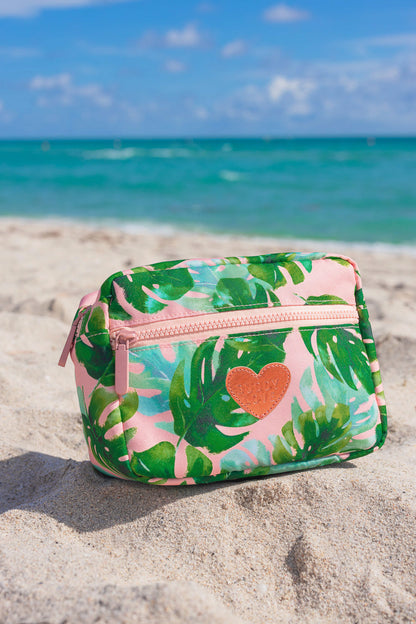 Buddy Love | Floral Cosmetic Bag - Palm