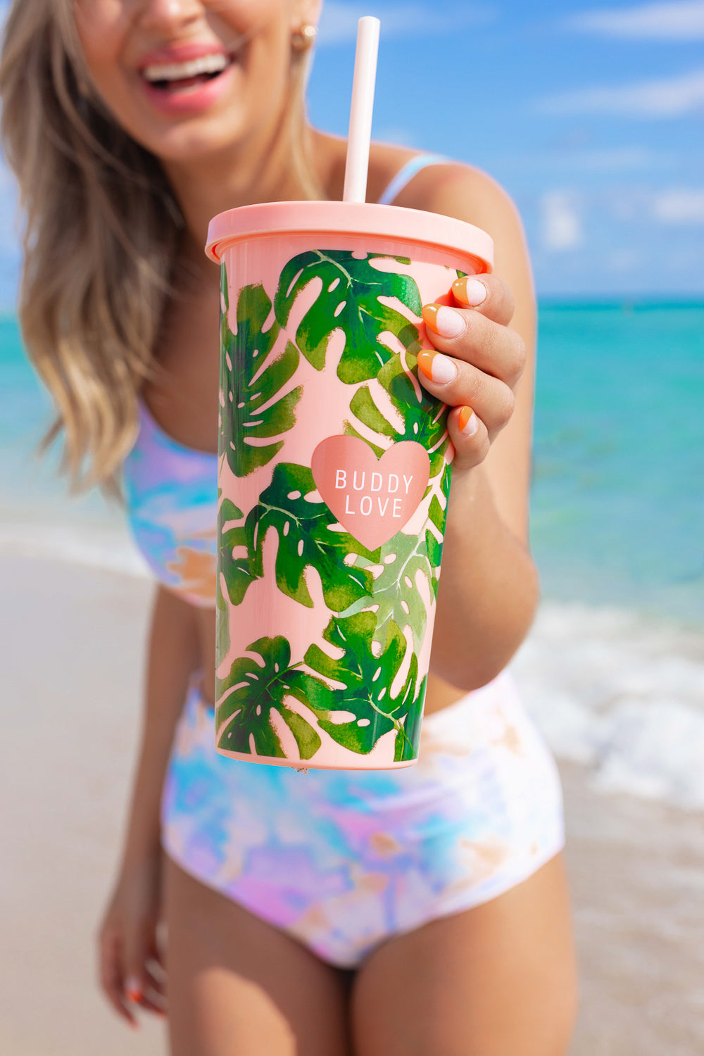 Palm Tumbler with Straw