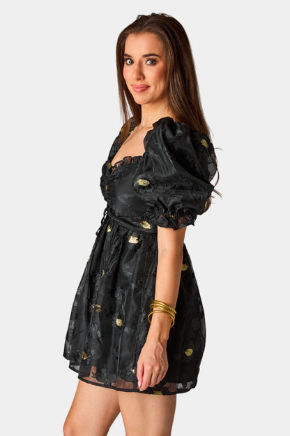 Colby Puff Sleeve Mini Dress - Koi