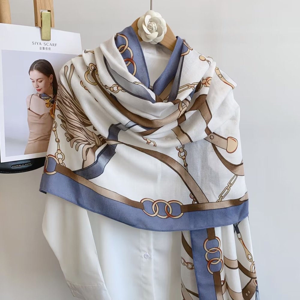Winding River | Square Scarf Equine Chain