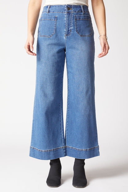 Habitat | Stretch Denim Wide Leg Ankle Jean