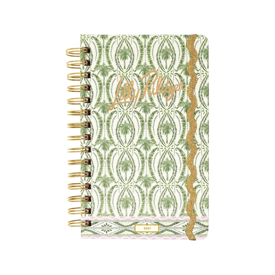 12 Month Medium Planner, Textured Palm Stripe