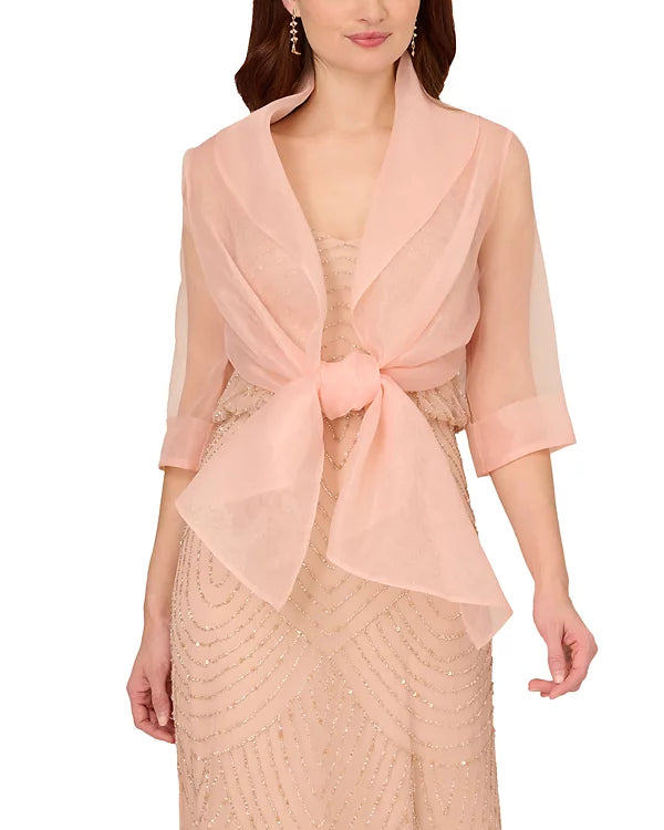 Adriana Papell | Organza Jacket Tie Front