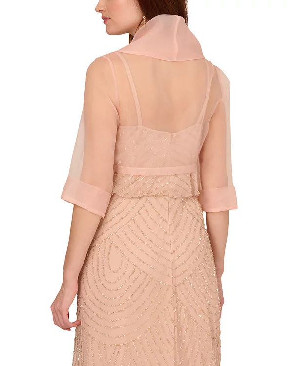 Adriana Papell | Organza Jacket Tie Front