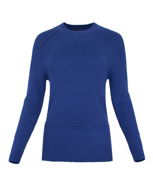 Blue sweater on a white background