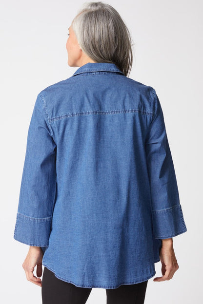 Habitat | Perfect Travel Denim Hidden Placket Shirt - Denim