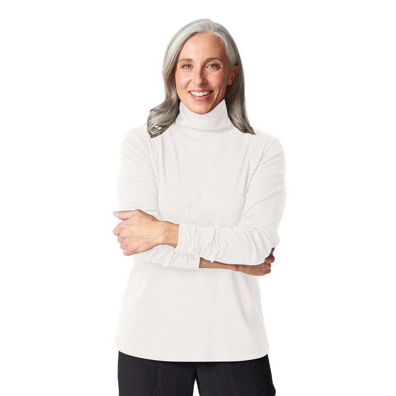 Habitat | Cozy Rib Solid Ruched Turtleneck