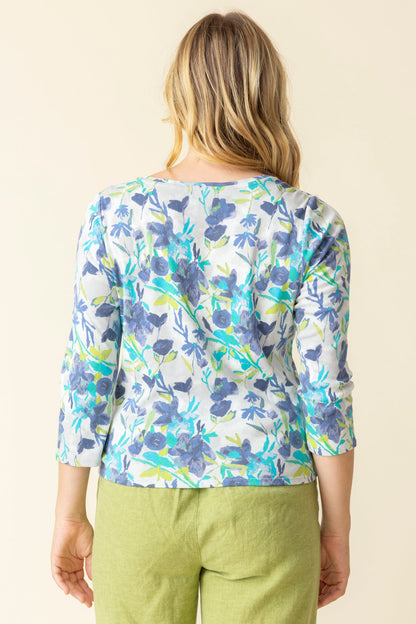 Habitat | Cozy Rib Floral Easy V-neck Tee