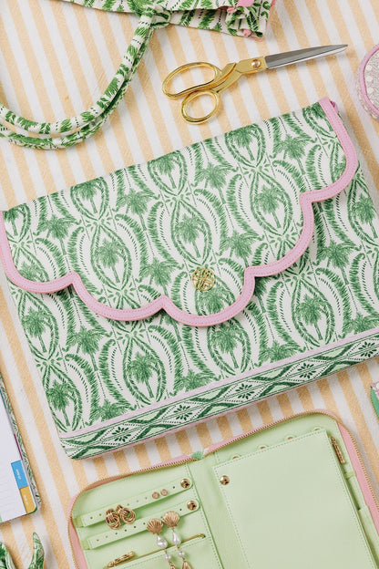 Laptop Sleeve, Textured Palm Stripe