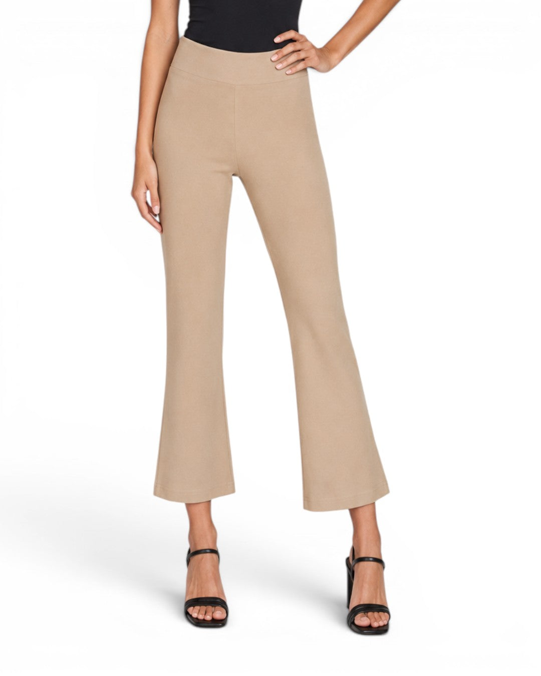 Krazy Larry P600 Pull on Wide Ankle Pant - Taupe