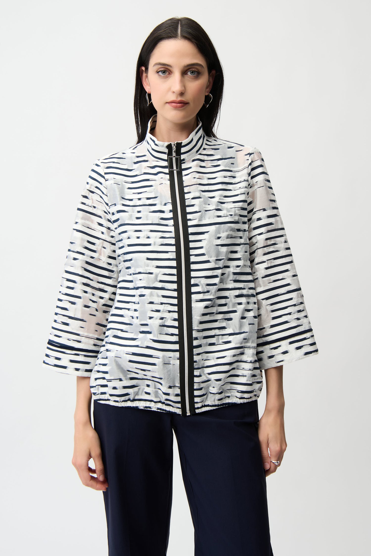 Striped Bomber Jacket