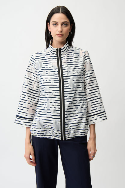 Striped Bomber Jacket